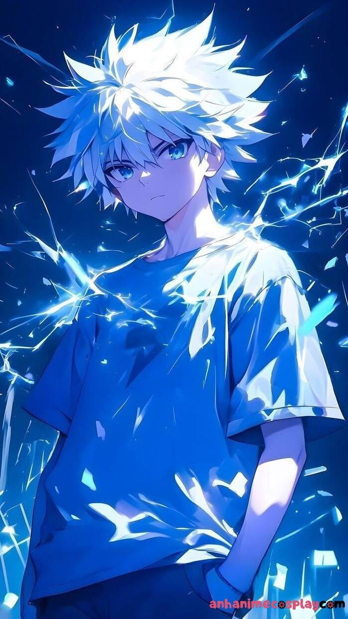ảnh anime nam tóc trắng